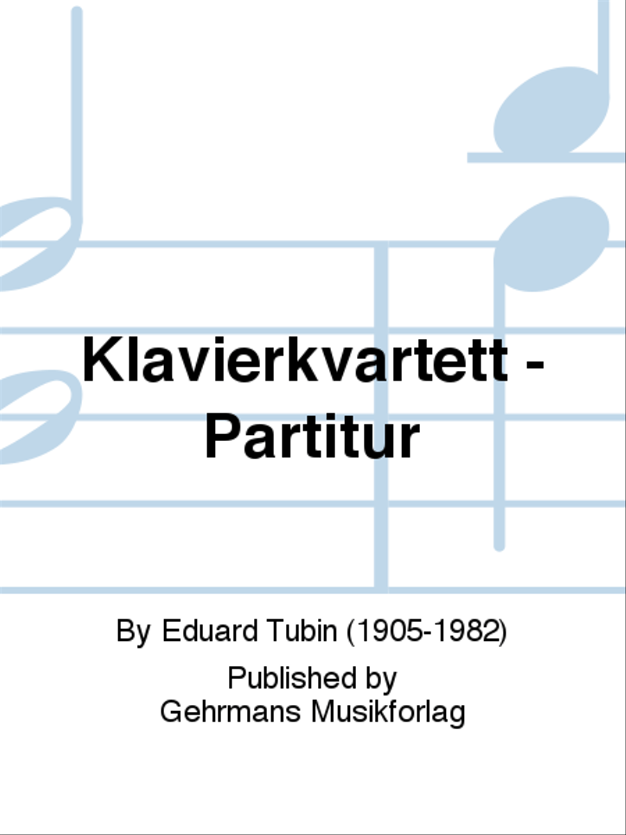Klavierkvartett - Partitur Piano Quartet scores gallery preview page 1