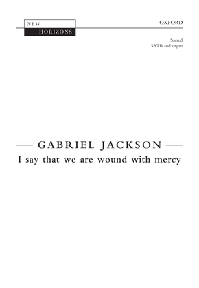 Book cover for I say that we are wound with mercy