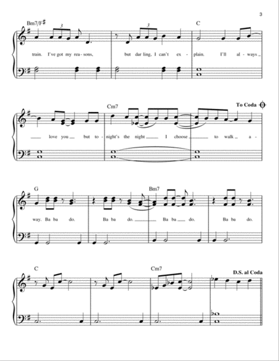 Midnight Train Midnight Train Easy Piano scores gallery preview page 3