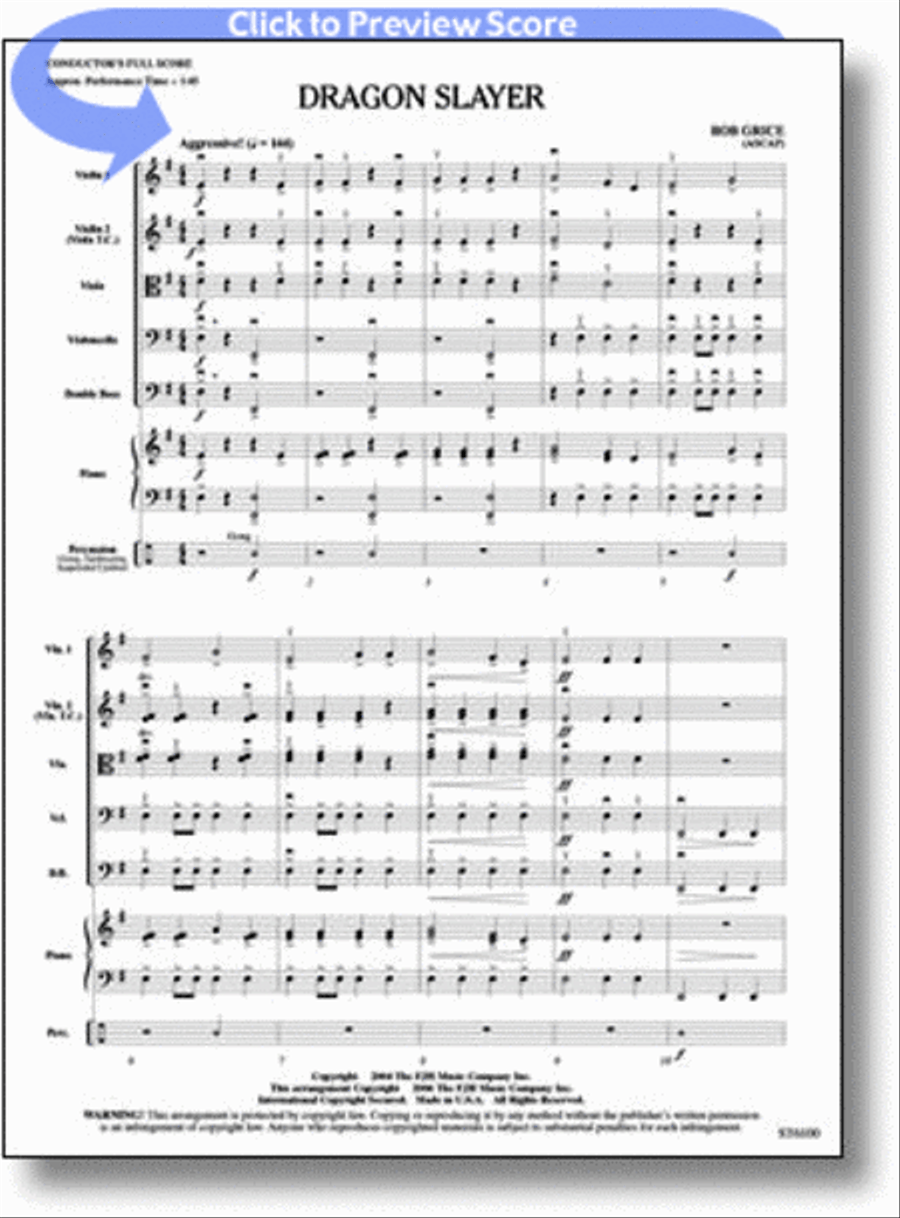 Dragon Slayer String Orchestra scores gallery preview page 1
