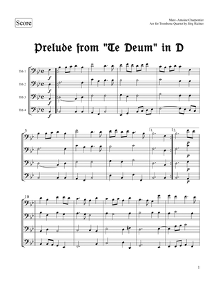 Prelude from "Te Deum" in D for Trombone Quartet
