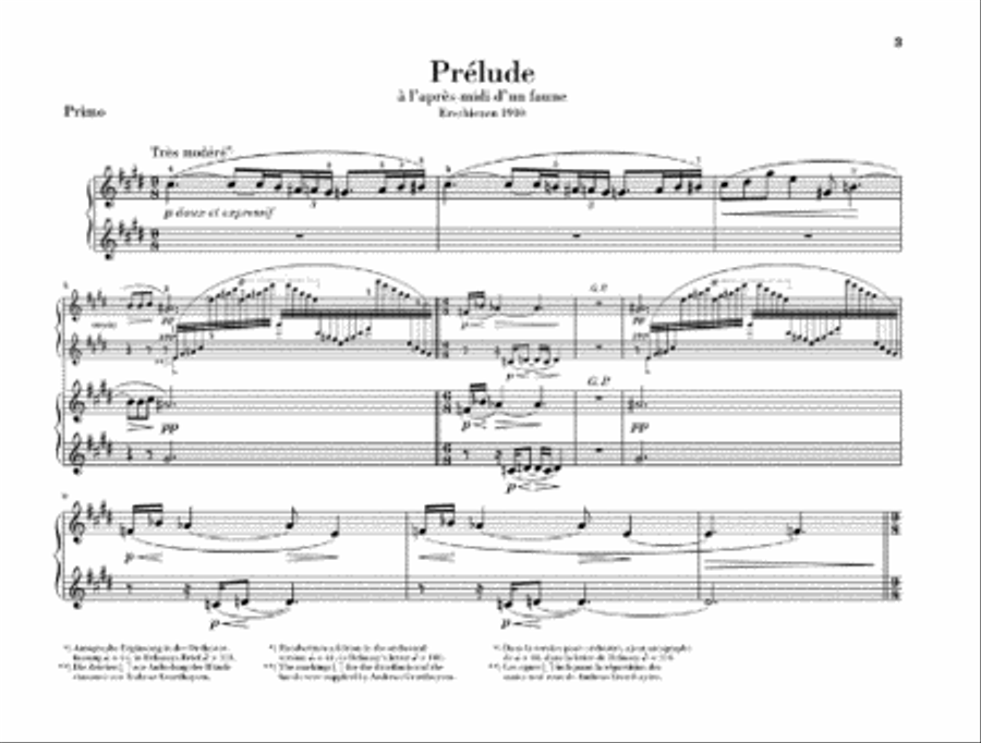 Prélude à l'après-midi d'un faune Piano Solo scores gallery preview page 3