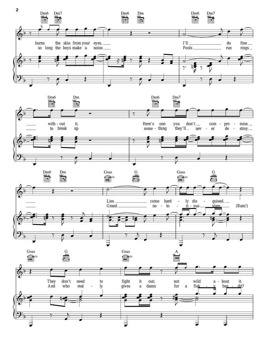 Notorious Piano, Vocal, Guitar scores gallery preview page 2