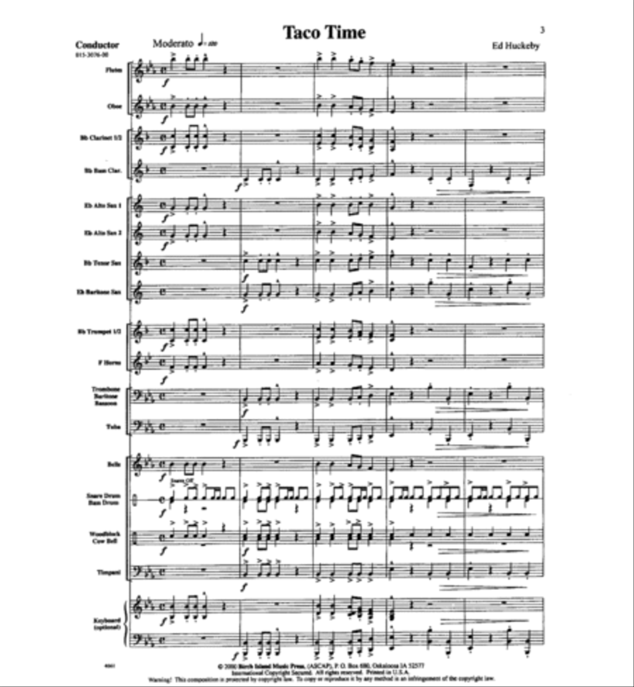 Taco Time Concert Band scores gallery preview page 2