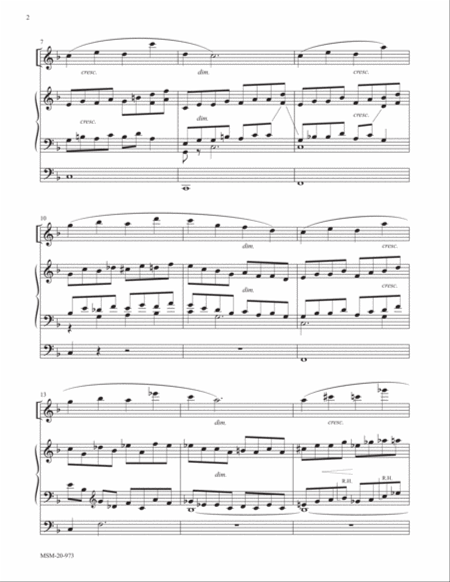 Prelude for Flute or Violin and Organ Flute scores gallery preview page 2