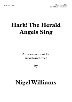 Book cover for Hark! The Herald Angels Sing, for Clarinet Duet