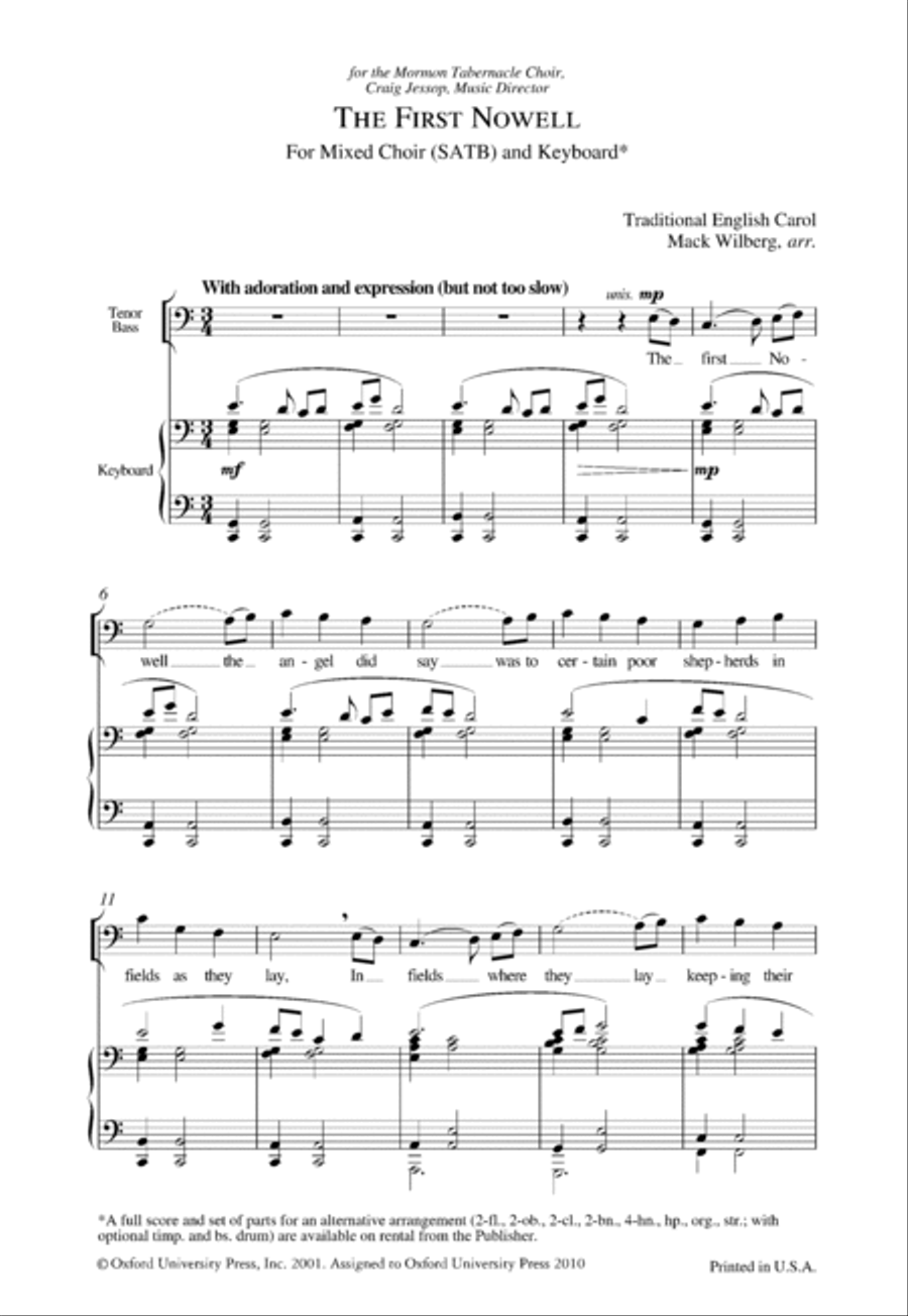 The first Nowell The first Nowell 4-Part scores gallery preview page 2