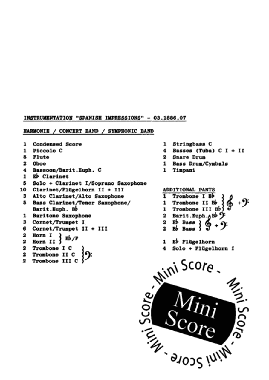 Spanish Impressions Fanfare Band scores gallery preview page 4