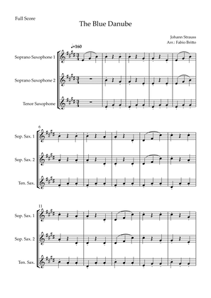 The Blue Danube (Waltz by Johann Strauss) for Saxophone Trio