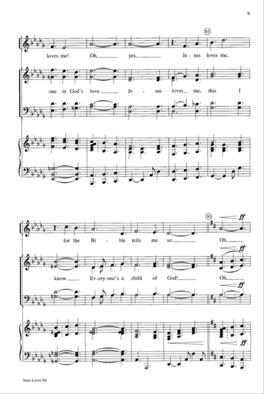Jesus Loves Me 4-Part scores gallery preview page 10