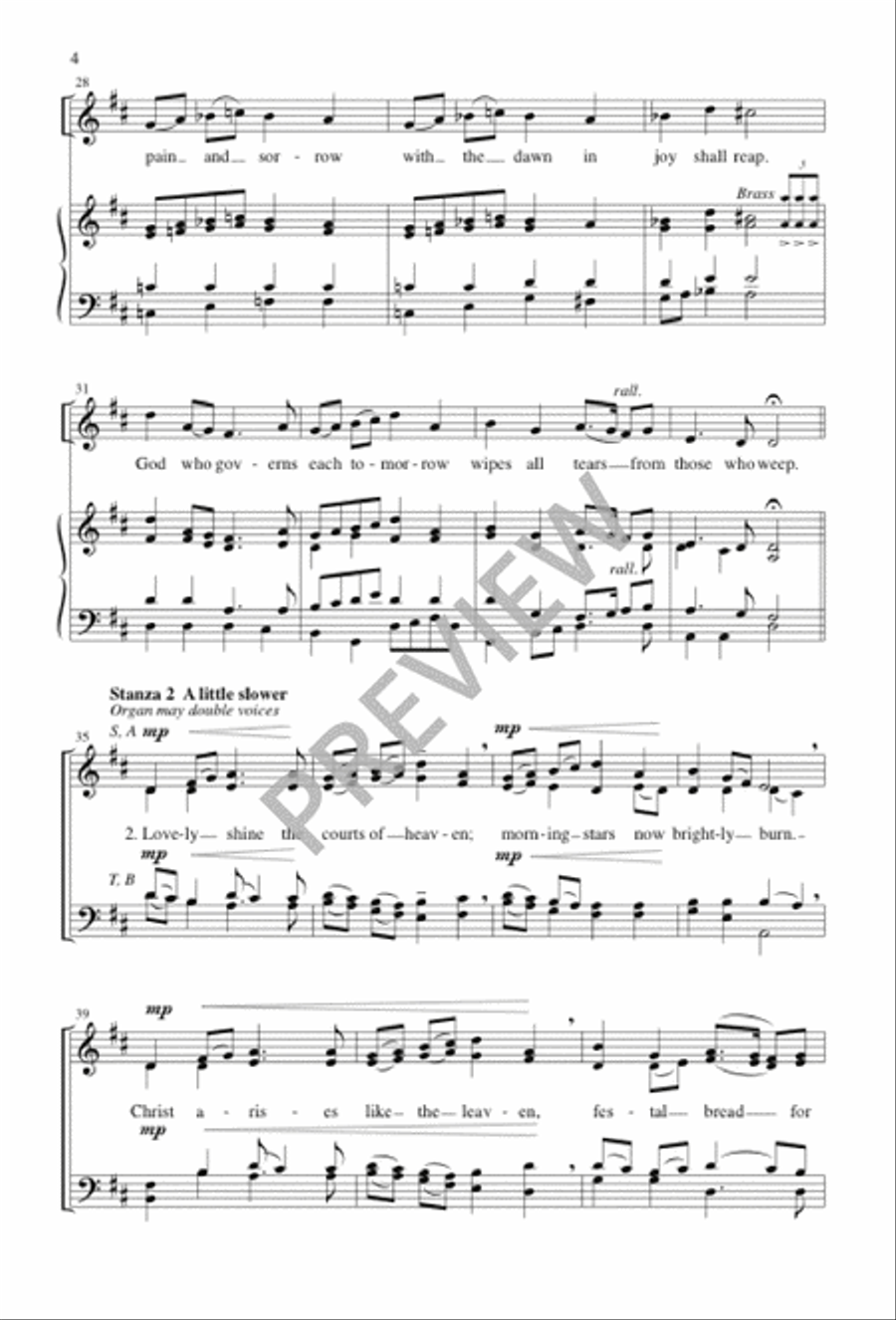 Rise to Sing! The Light Is Breaking 4-Part scores gallery preview page 4