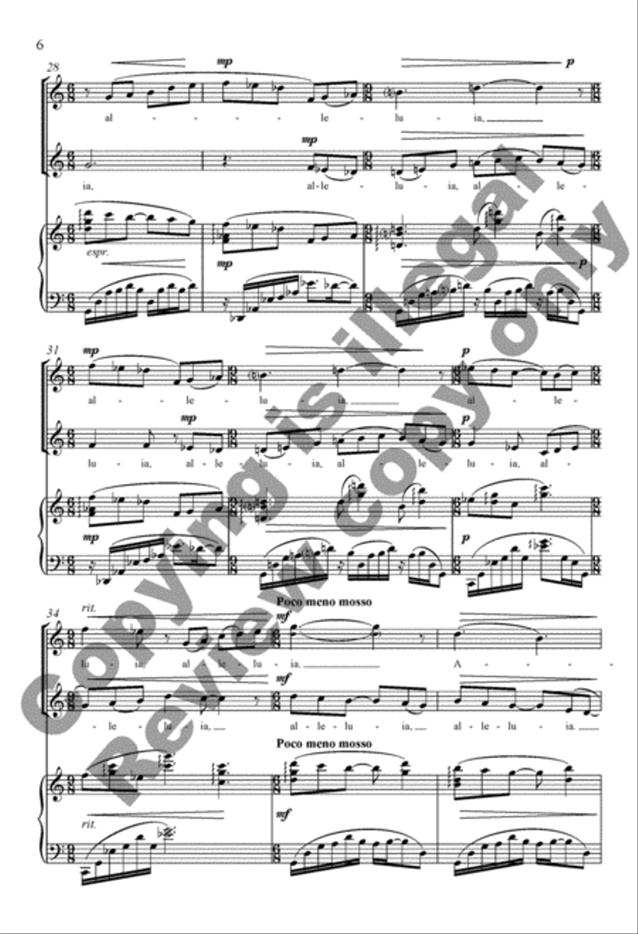 A Quiet Alleluia SA scores gallery preview page 12