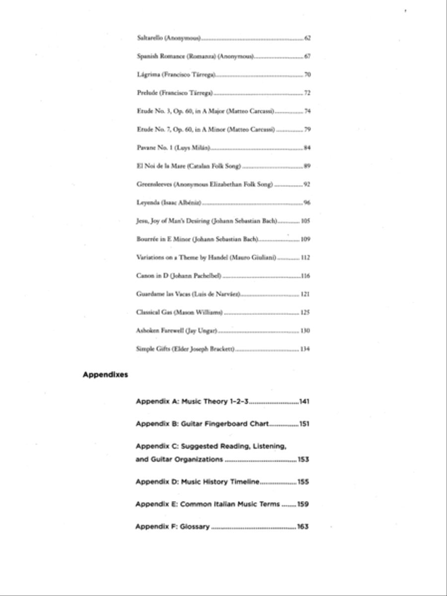 The Complete Idiot's Guide to Classical Guitar Favorites Acoustic Guitar scores gallery preview page 3