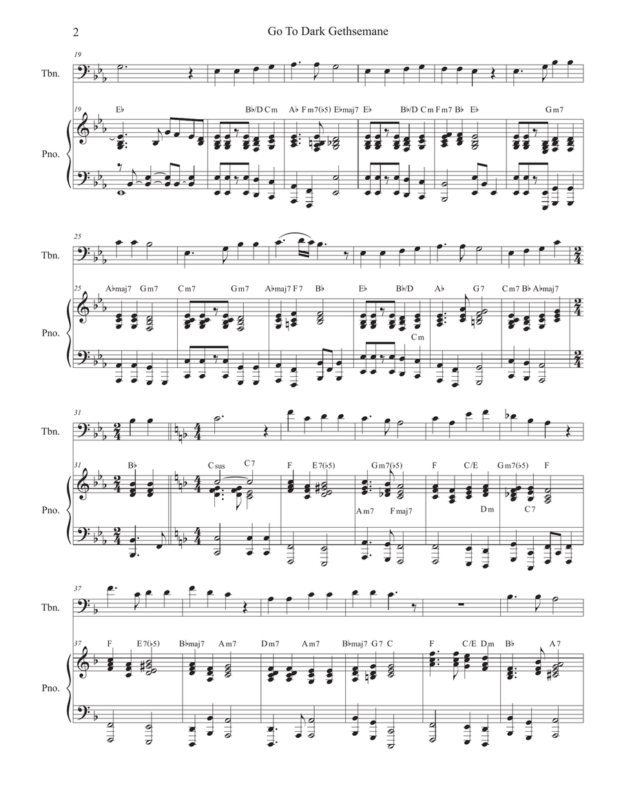 Go To Dark Gethsemane (Trombone solo and Piano) by Stephen DeCesare