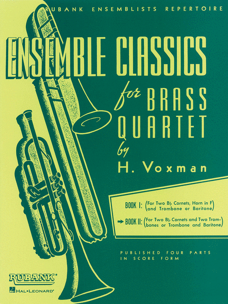 Ensemble Classics Series Brass Quartets Vol2 Two Cornets Trombone, And 2nd Trombone