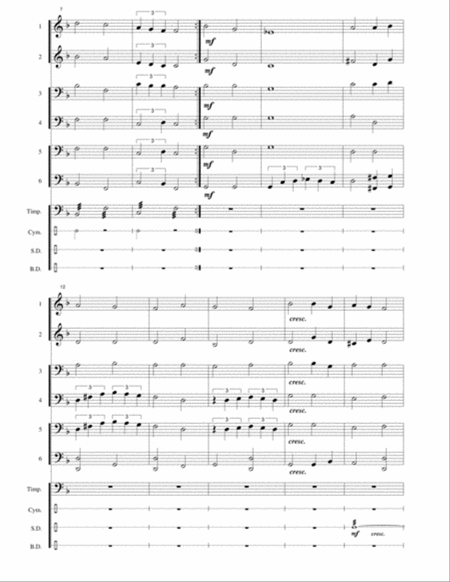 San Marino National Anthem: Inno Nazionale Large Ensemble scores gallery preview page 5