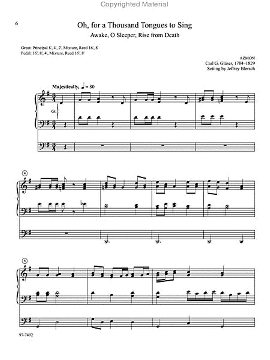 Musica Sacra: Easy Hymn Preludes for Organ, Vol. 8 Organ scores gallery preview page 3