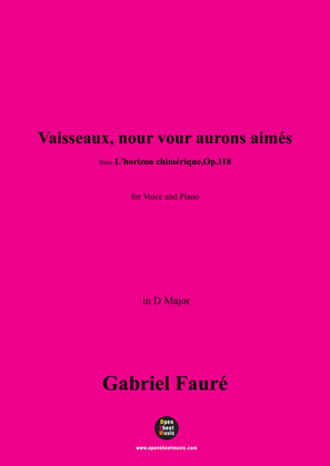 Book cover for G. Fauré-Vaisseaux,nour vour aurons aimés,in D Major,Op.118 No.4