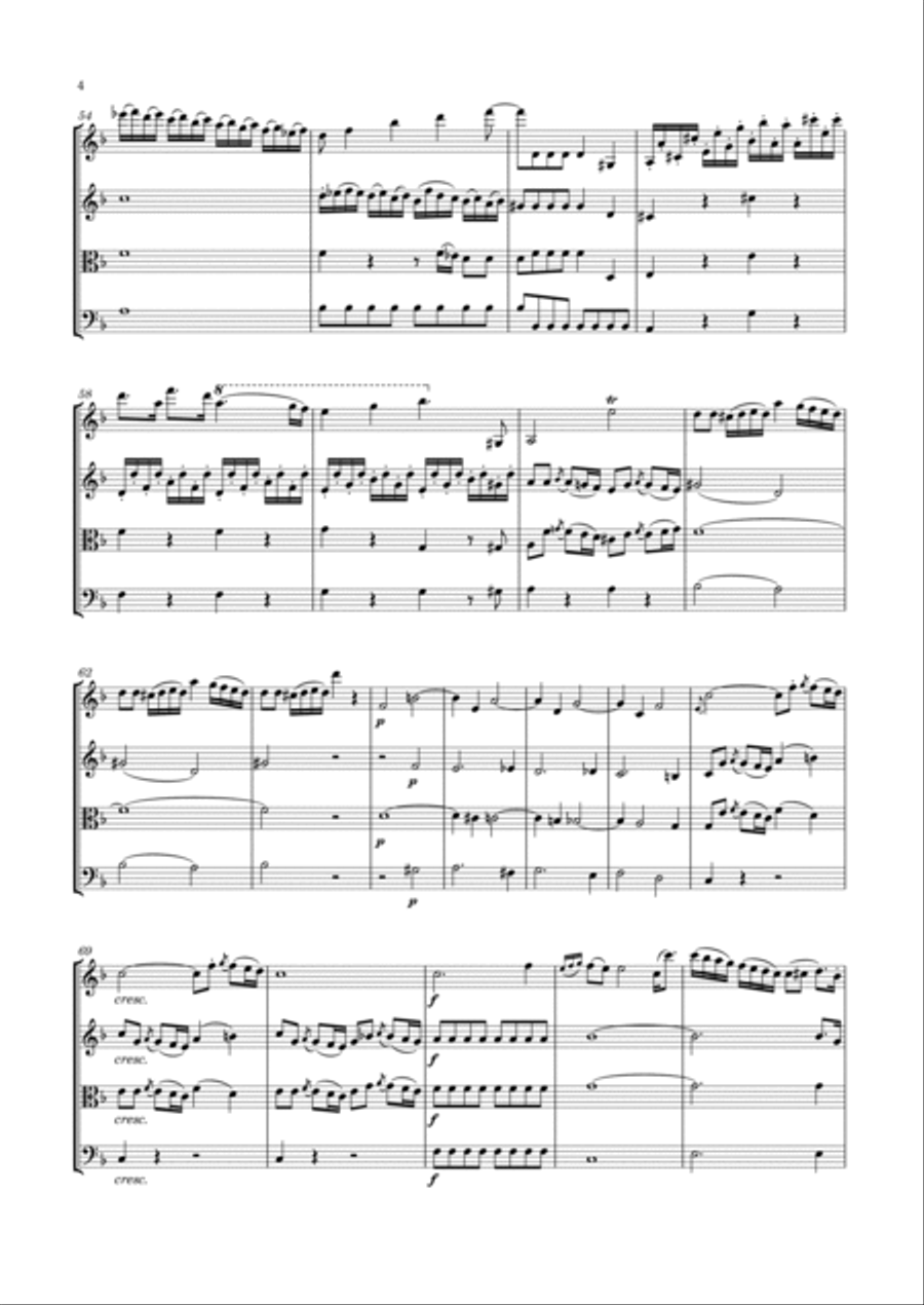 Haydn - String Quartet in F major, Hob.III:26 ; Op.17 No.2 String Quartet scores gallery preview page 5