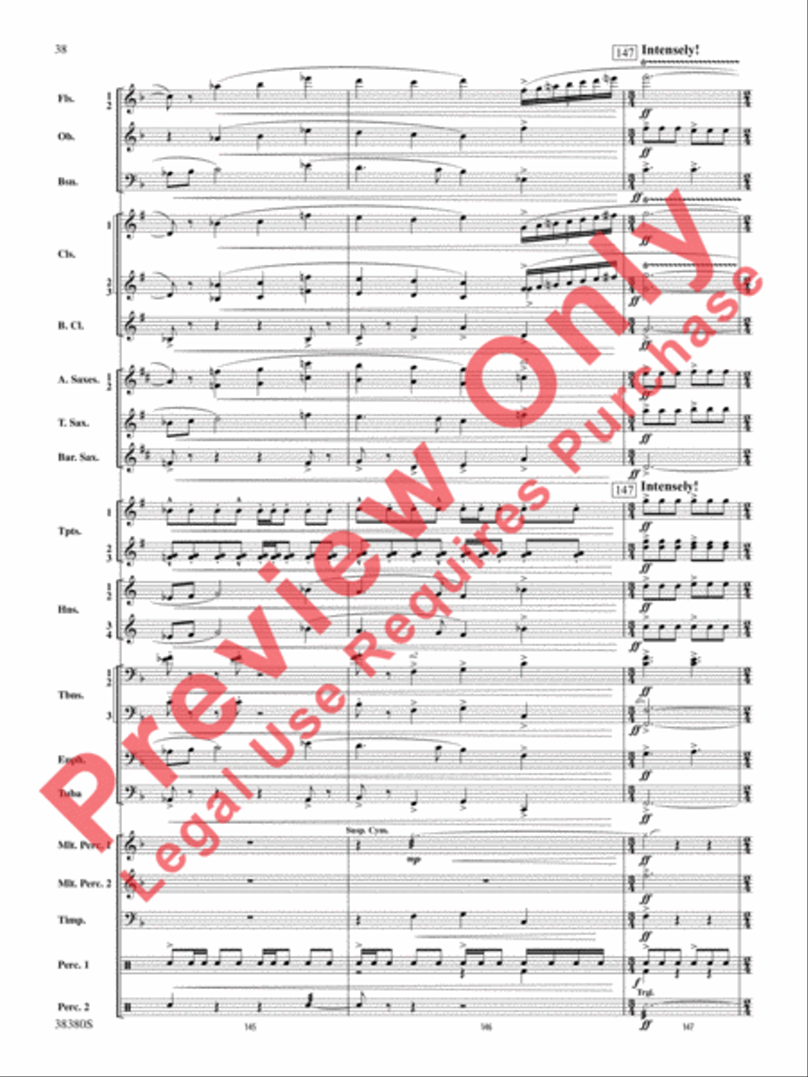 And In the End It Was Earth Concert Band scores gallery preview page 39