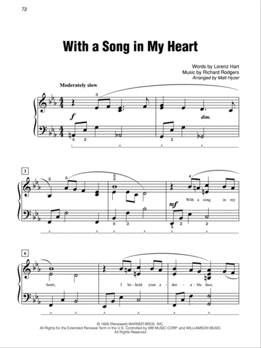 Simply Rodgers and Hart Easy Piano scores gallery preview page 5