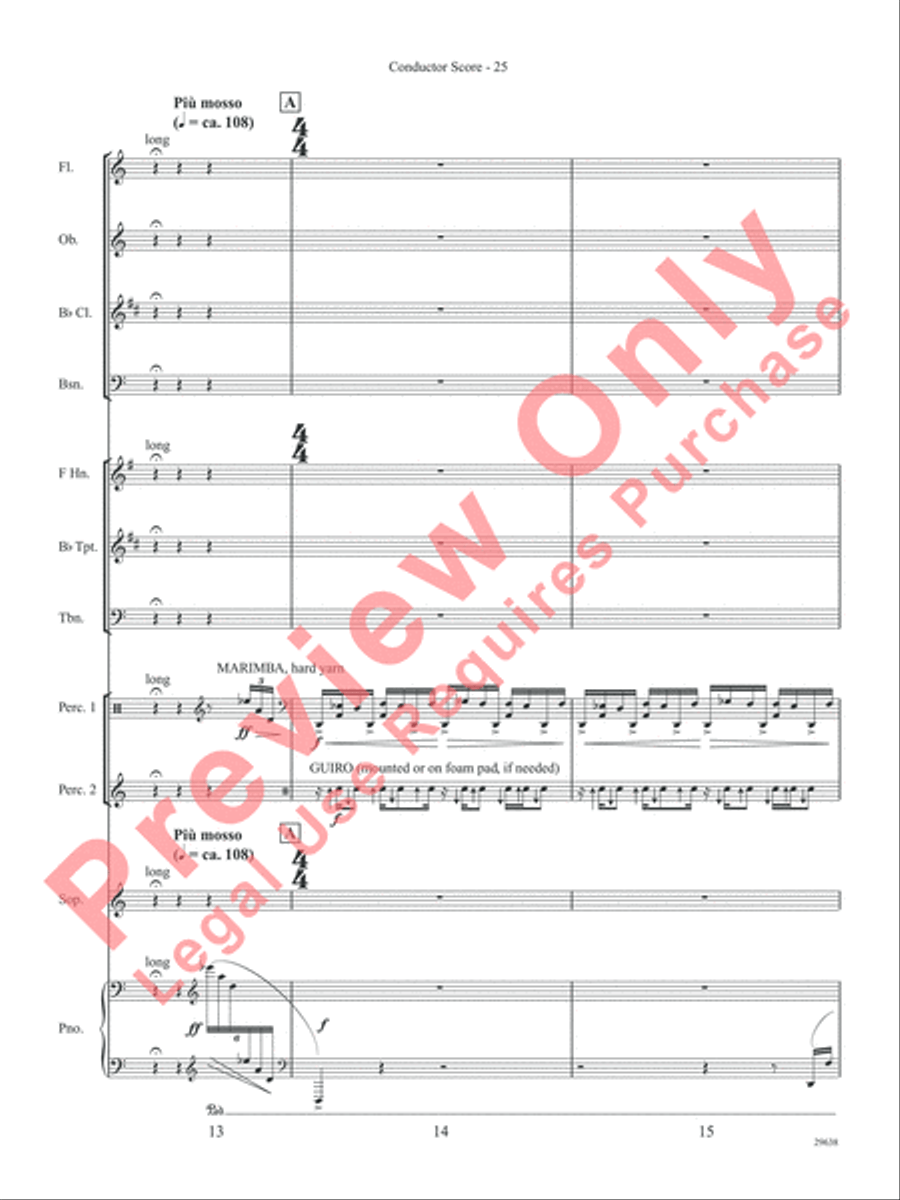 Three Spanish Songs (for Soprano and Wind Ensemble) Concert Band scores gallery preview page 30