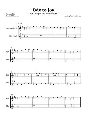 Ode to Joy (Easy Trumpet and French Horn)
