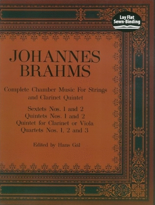 Book cover for Brahms - Comp Chamber Music Strings Full Score
