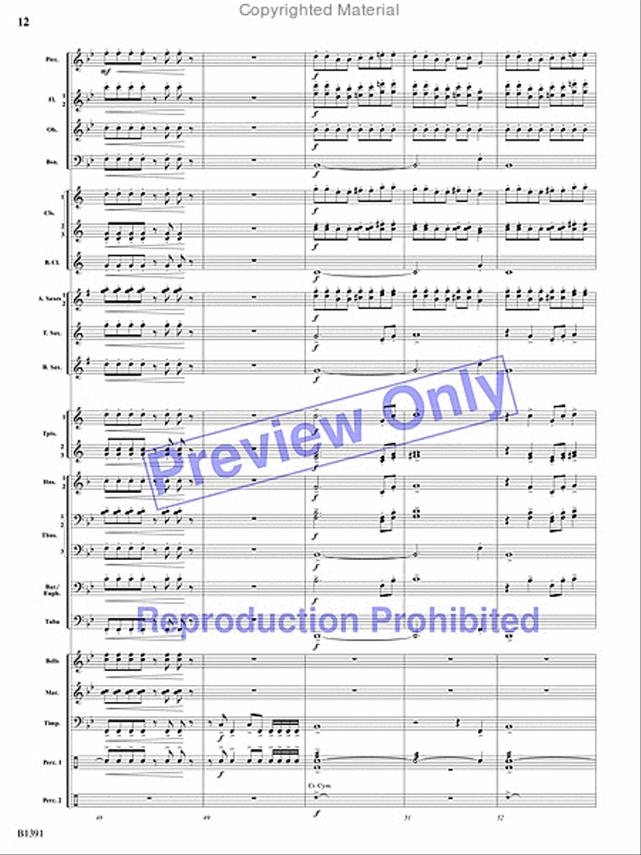 Sunburst Concert Band scores gallery preview page 11