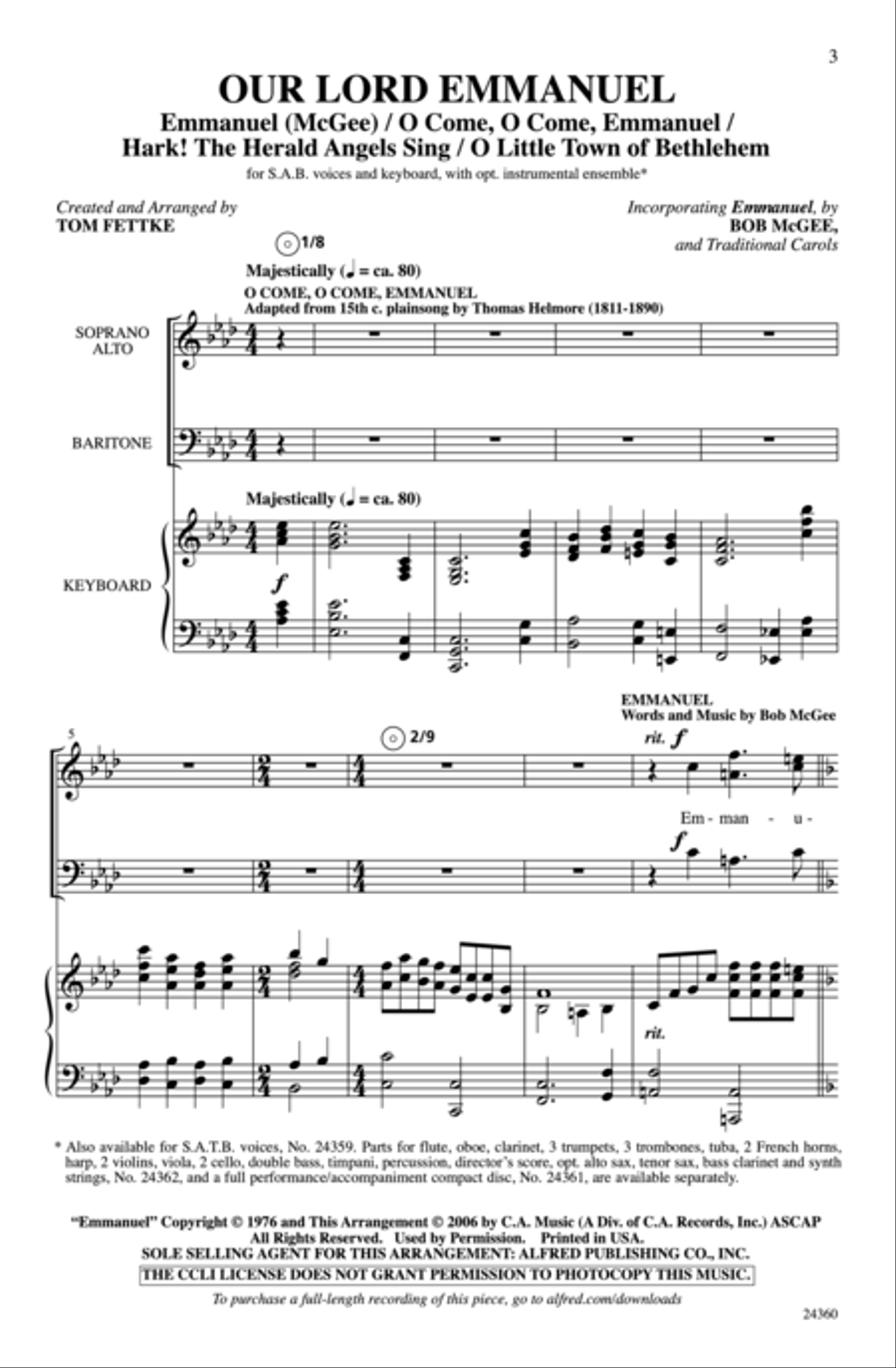 Our Lord Emmanuel 3-Part scores gallery preview page 2