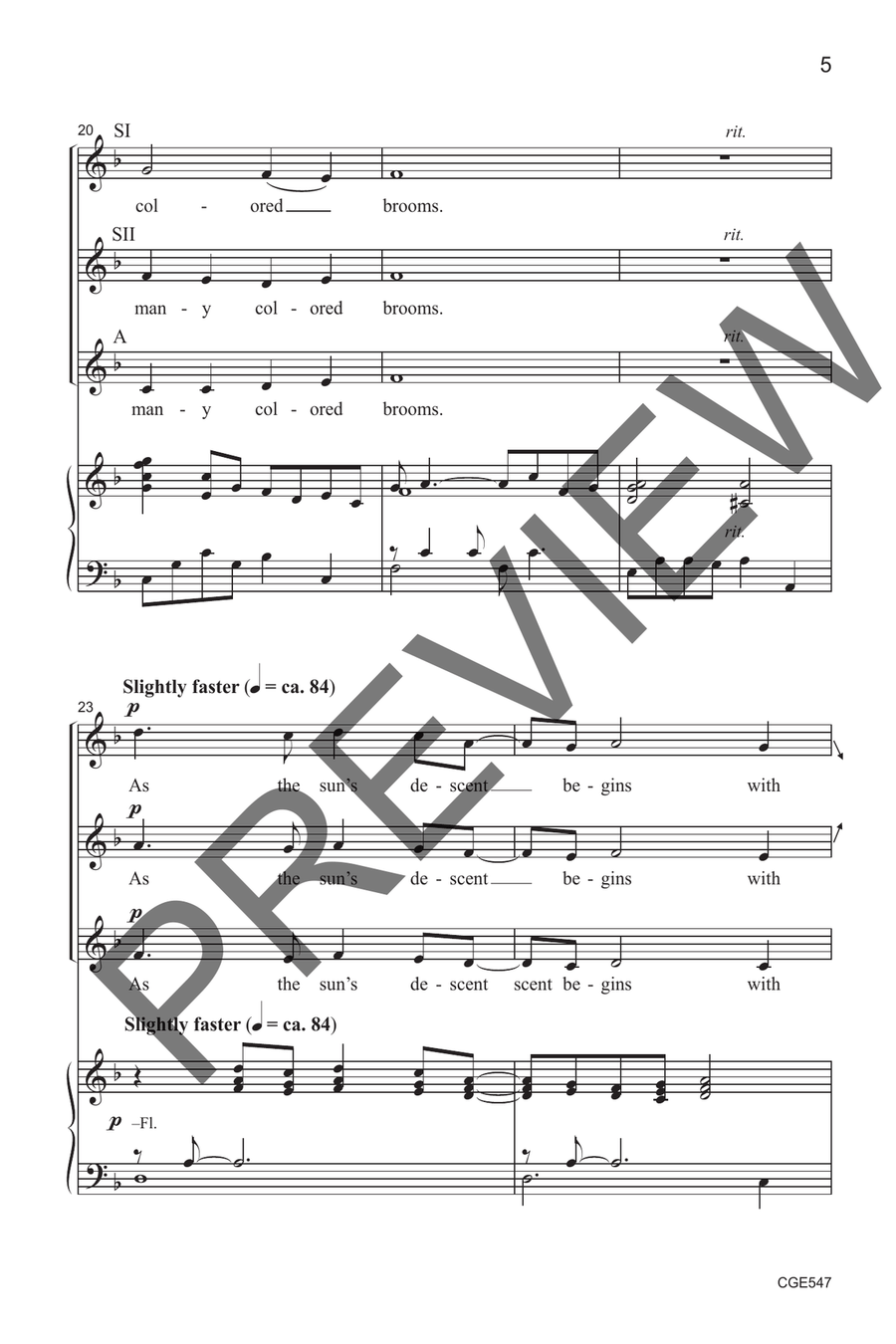 Evening (SSA) SSA scores gallery preview page 6
