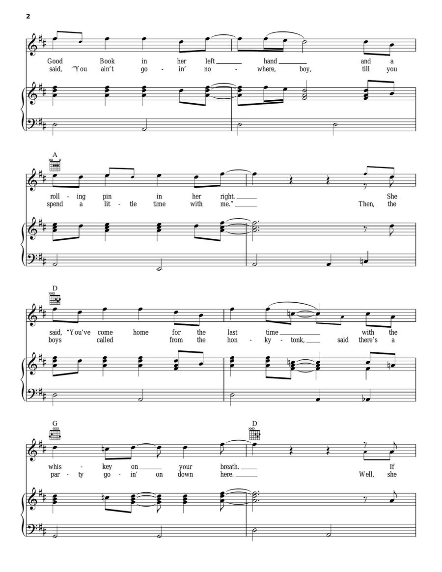 One More Last Chance One More Last Chance Piano, Vocal, Guitar scores gallery preview page 2
