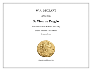 Book cover for Mitridate, rè di Ponto, K. 87 - Se viver non degg'io (Arr. James Strauss)