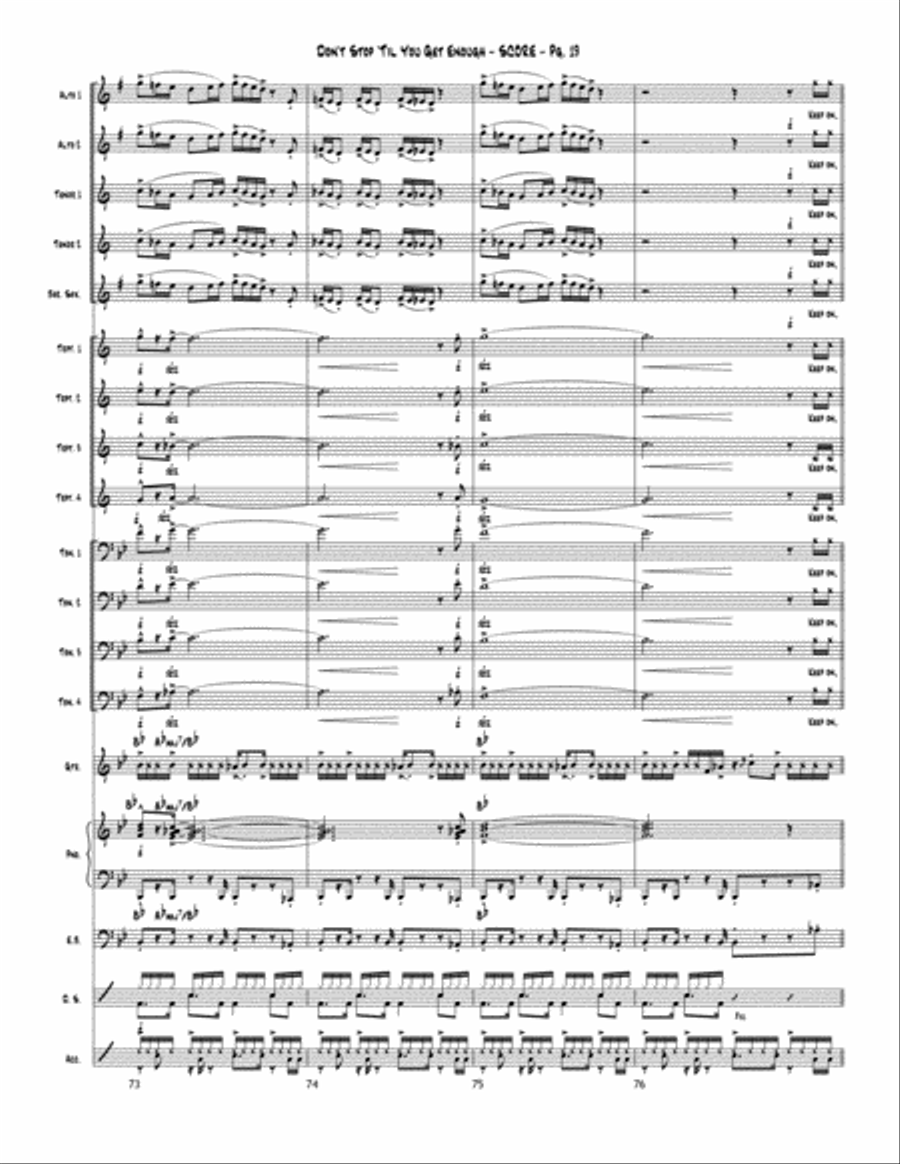 Don't Stop 'Till You Get Enough Jazz Ensemble scores gallery preview page 20