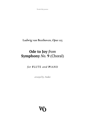 Book cover for Ode to Joy by Beethoven for Flute