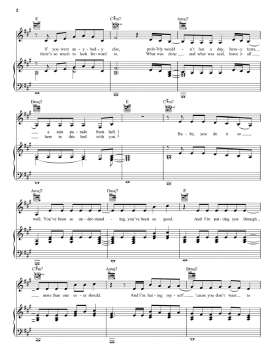 Ghostin Piano, Vocal, Guitar scores gallery preview page 2