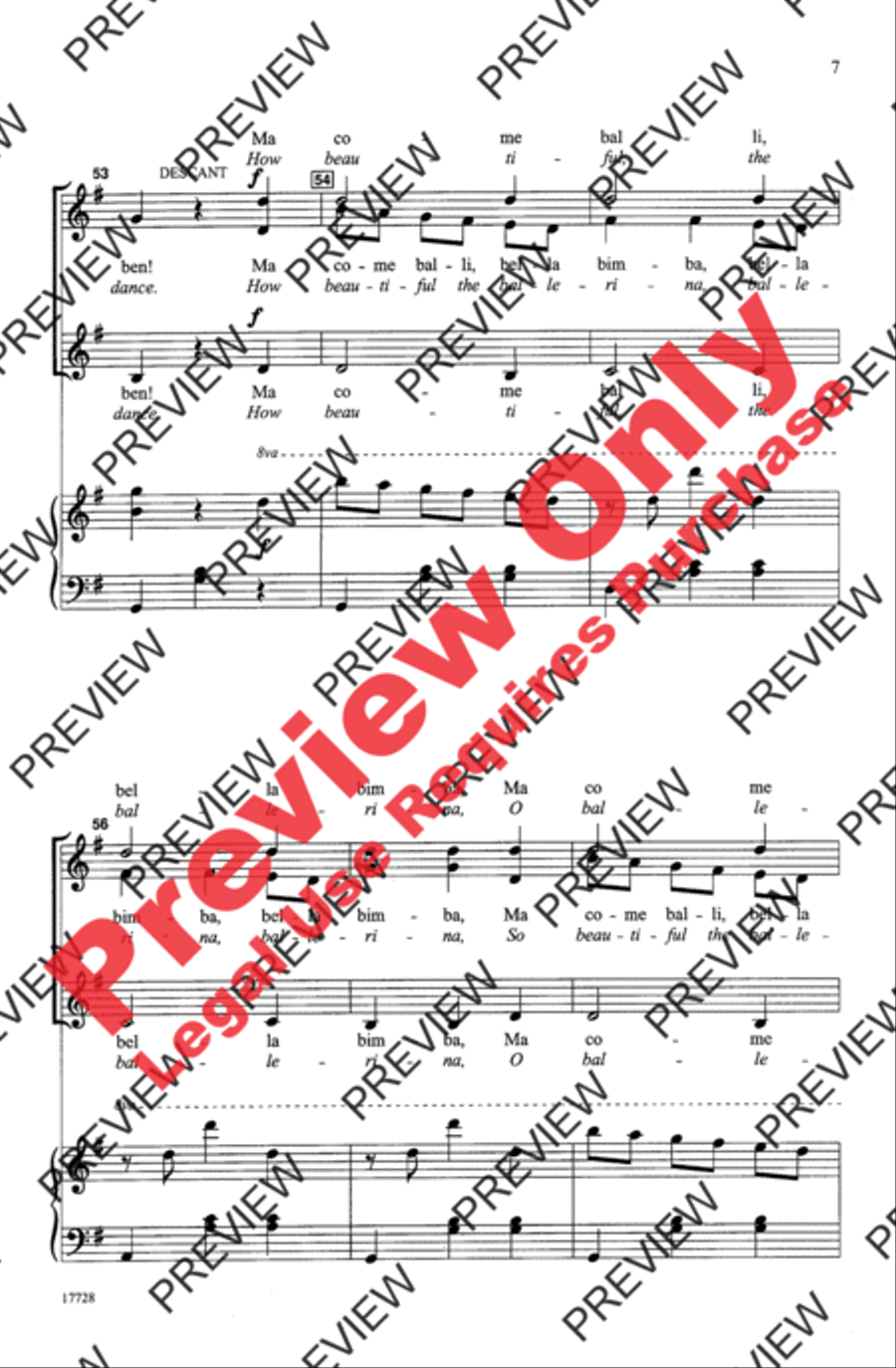 Ma Bella Bimba 2-Part scores gallery preview page 7