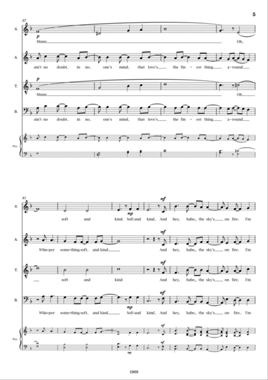 Carolina In My Mind 4-Part scores gallery preview page 5
