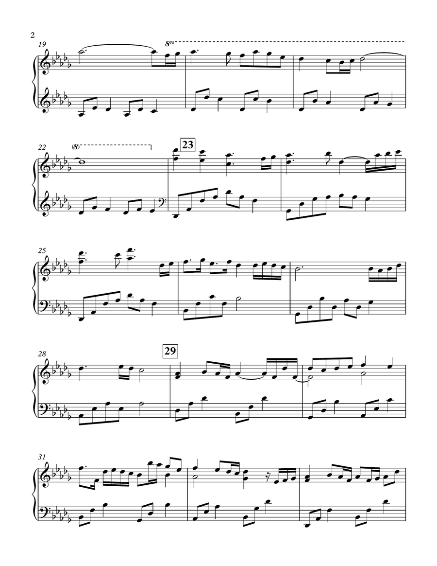 Guide Me, O Thou Great Jehovah (new age piano) Piano Solo scores gallery preview page 2
