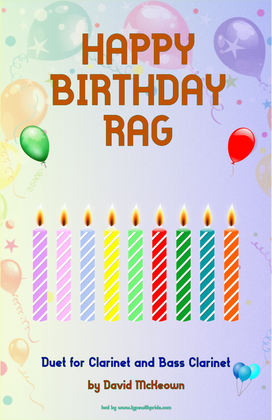 Happy Birthday Rag, for Clarinet and Bass Clarinet Duet