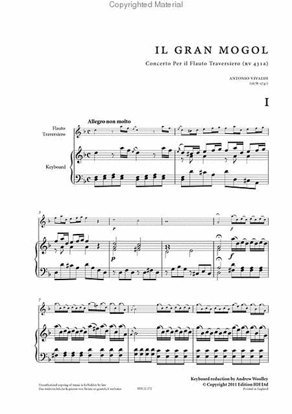 flute concertos ('Il Gran Mogol' RV431a and RV431)