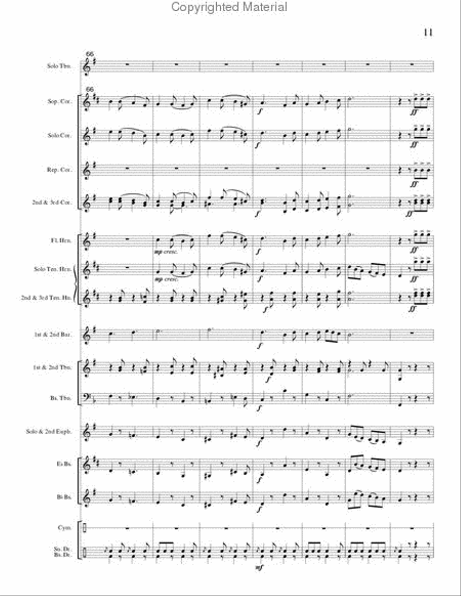 Seventy-Six Trombones (trombone and brass band) Brass Band scores gallery preview page 12