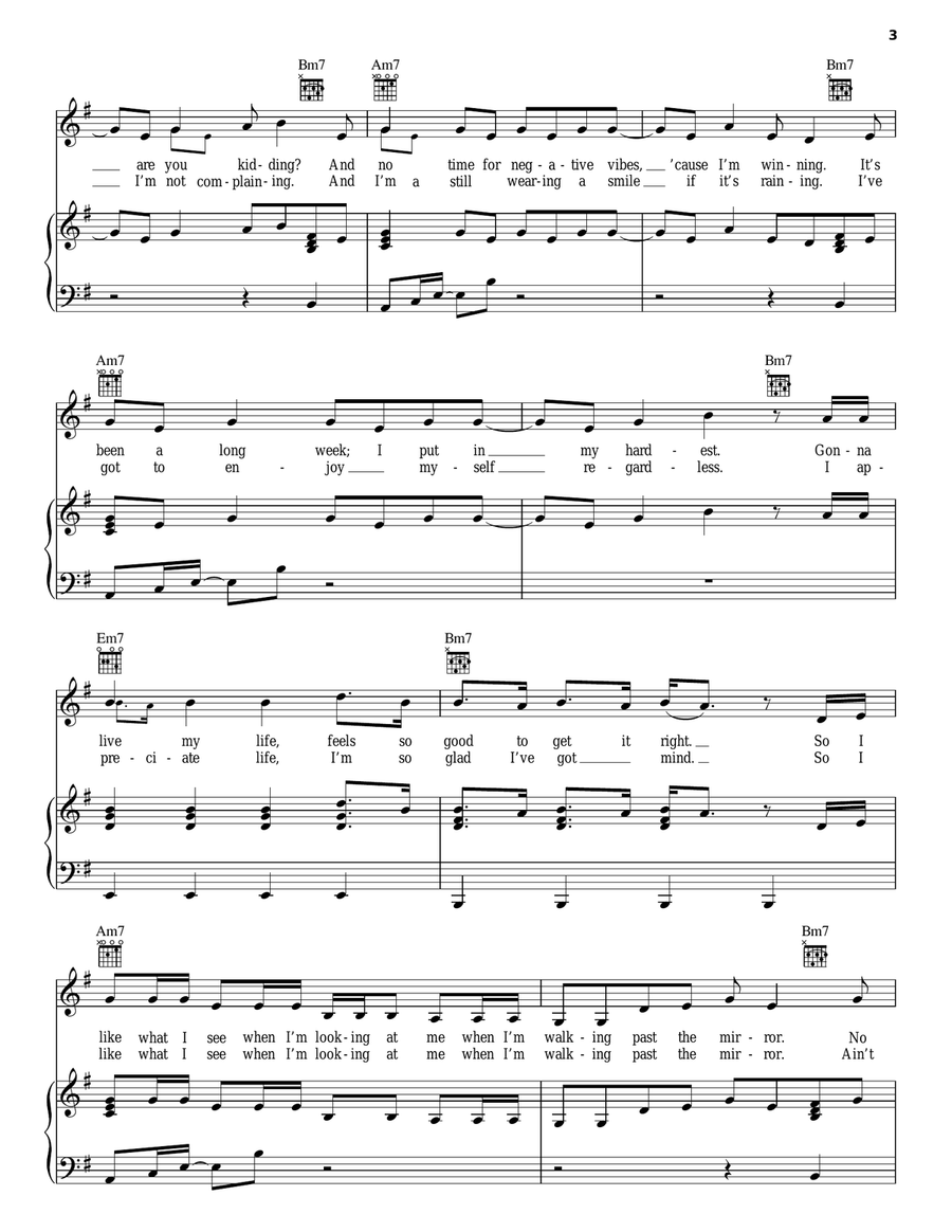 Just Fine Just Fine Piano, Vocal, Guitar scores gallery preview page 3