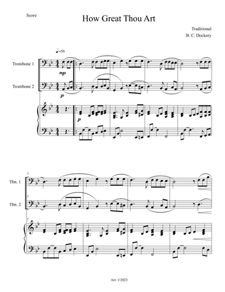 How Great Thou Art (Trombone Duet with Piano Accompaniment)