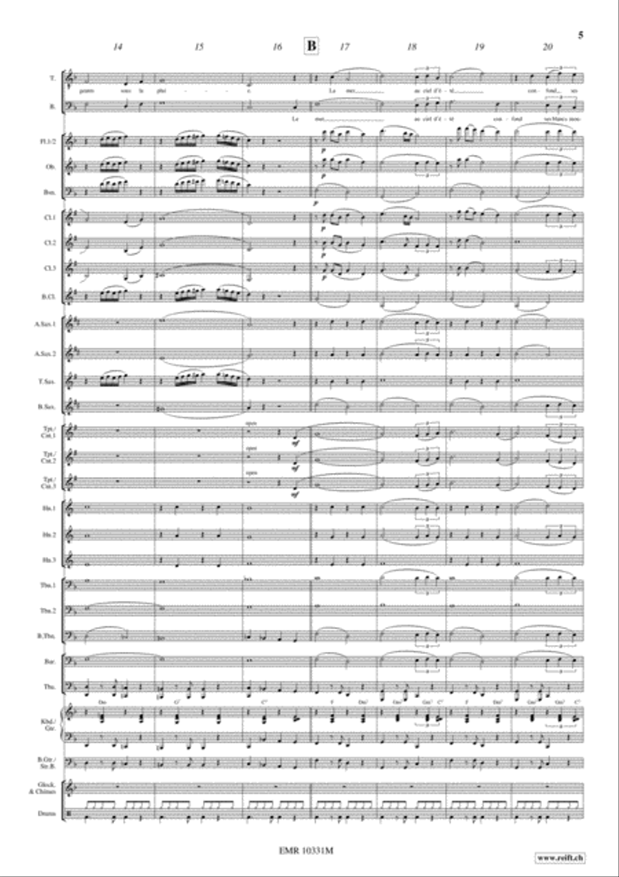 La Mer La Mer Men's Choir scores gallery preview page 6