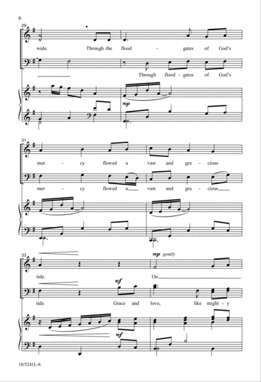 A Wideness In God's Mercy 4-Part scores gallery preview page 5