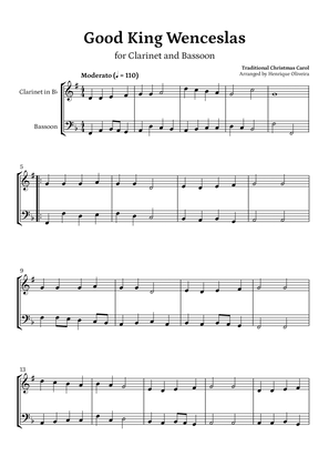 Good King Wenceslas (Clarinet and Bassoon) - Beginner Level