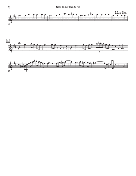 Angels We Have Heard On High (Sax Quartet, AATB or SATB) image number null