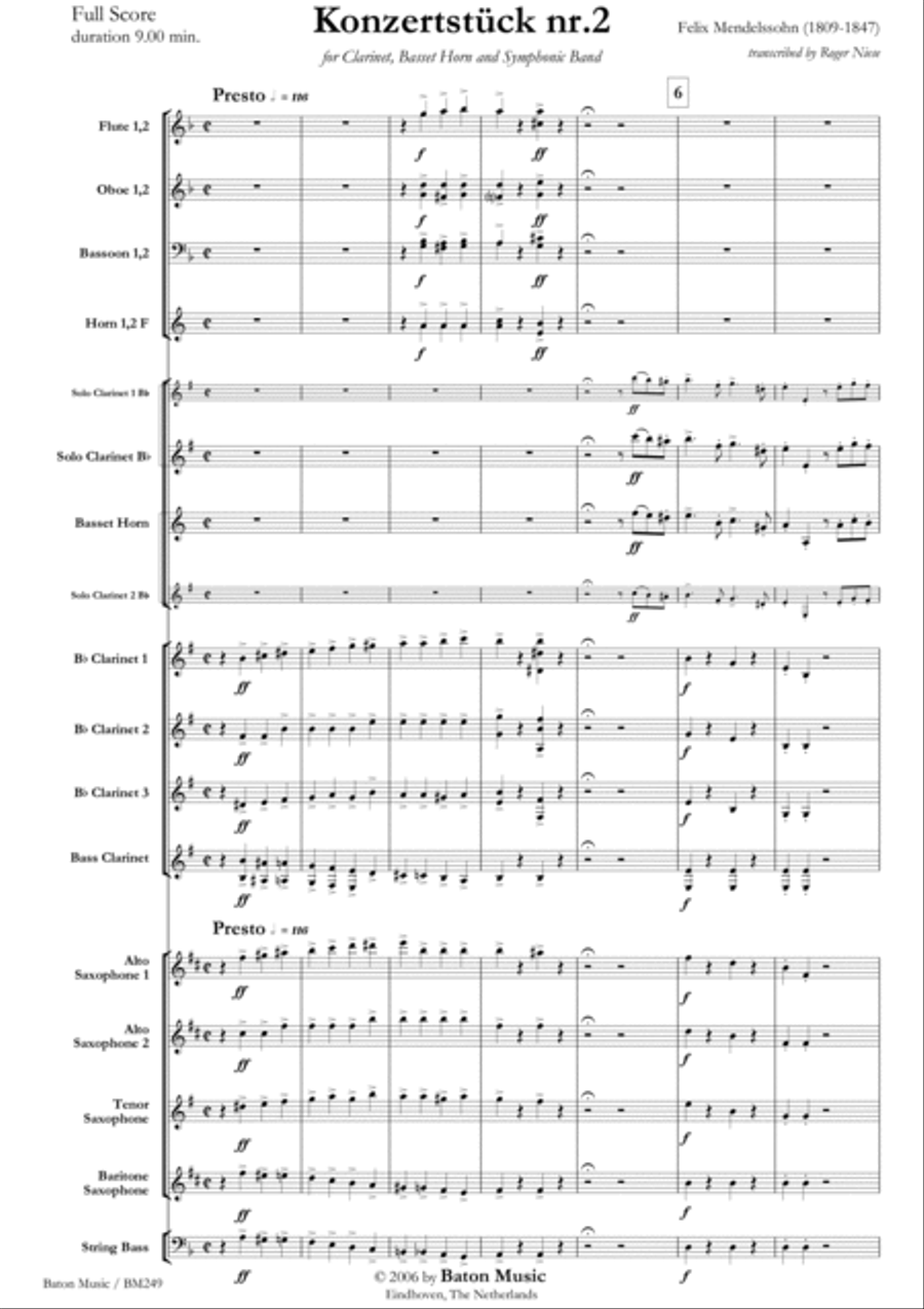 Konzertstück No. 2 Concert Band scores gallery preview page 2