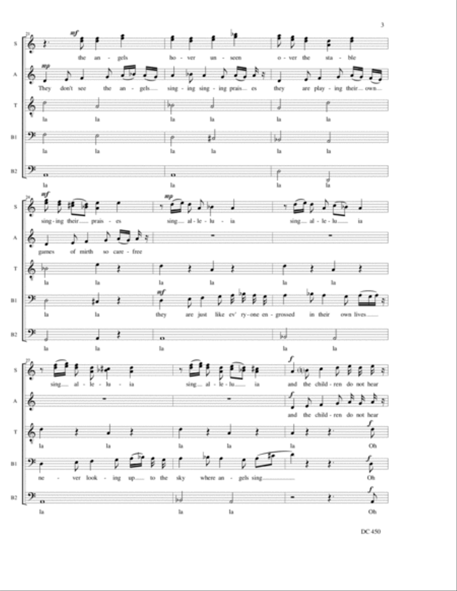 Alleyways (a Christmas song for choir) 4-Part scores gallery preview page 4